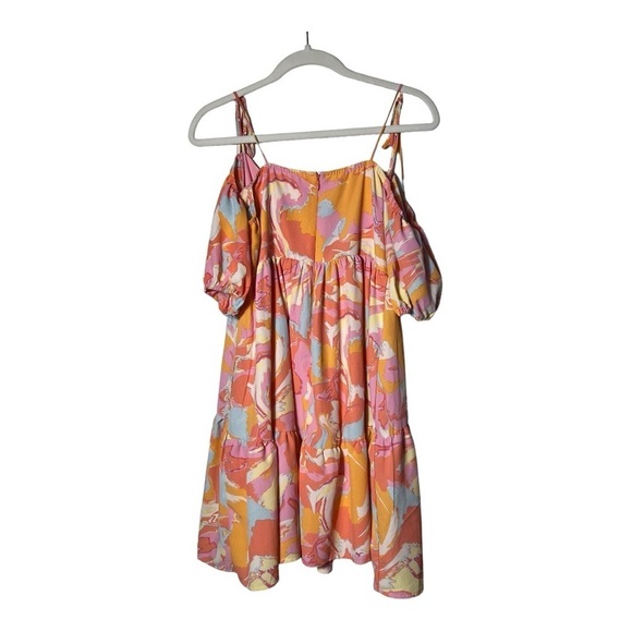 1949. LENA OFF SHOULDER SPAGHETTI STRAP TIE ON SHOULDERS SIZE SMALL MULTICOLORED - Picture 6 of 8